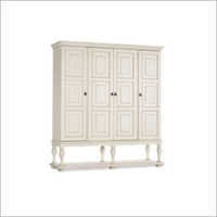 Wooden Wardrobe - Wood, 72" H X 60" W X 24" D, White Finish | Customizable Options, Durable Build, Elegant Design, Spacious Storage