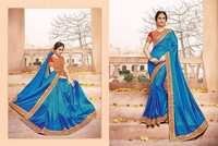 Blue Fancy Border Saree