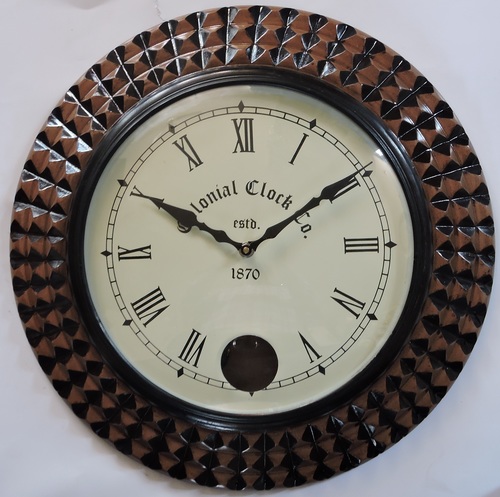 Antique Wooden Clock Size: 18*18 And 12*12 Inches