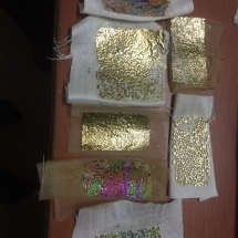 Beads & Foil on Different Fabrics