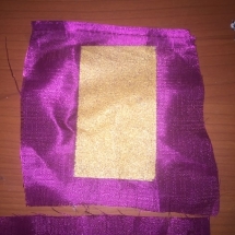 Shreeji Gold Glitter Pearl on Silk Fabrics