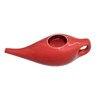 Ceramic Neti Pot - Lightweight, Standard Size | Light Pink, Non-toxic, Ideal For Yoga Jal Neti Practice