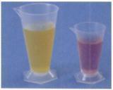 Measuring Cups - Conical Polypropylene, 10-1000ml Graduated Volumes | Transparent Design for Laboratory and Hospital Use