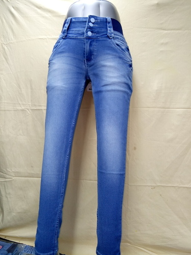 Blue Ladies Pattern Jeans 107