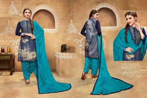 Blue Silk Salwar Kameez