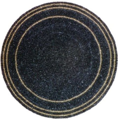 Black Bead Work Placemat