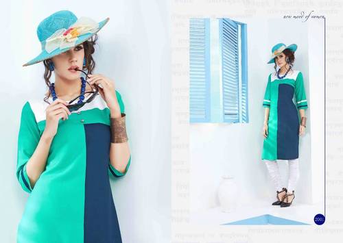 Blue Multi Color Kurti