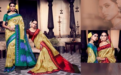 Blue Bhagalpuri Saree
