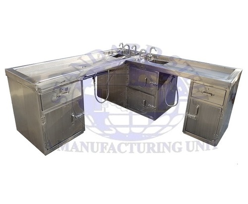 L Shape Autopsy Table Design: Frame