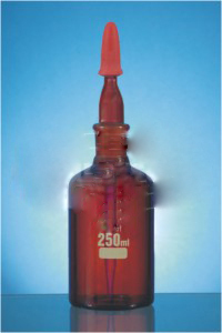 Glass Amber Dropping Bottles, Boro 3.3