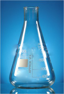 Erlenmeyer Flasks - Glass, 25-2000 ml, Transparent | Laboratory & Hospital Use, Narrow Neck with Graduation