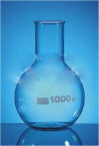 Glass Flask Flat Bottom
