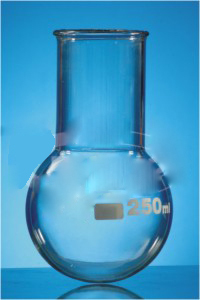 Round Bottom Flask - Glass Material, 50-2000 ml Capacity, Transparent Color | Laboratory and Hospital Use, Beaded Rim Design, Narrow Neck