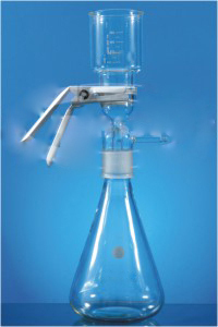 Funnel Filtration System - Borosilicate Glass, 47 mm Diameter, Transparent | Laboratory and Hospital Use, Lightweight (100-200g)