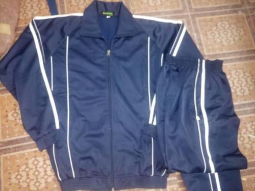 Track Suit - Polyester Medium Black, Zipper Closure | Comfort, Breathability, Durability, Moisture-Wicking, Lightweight, Regular Fit