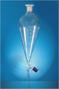 Borosilicate Glass Separating Funnels, Graduated