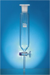 Funnels Dropping Funnels, Cylindrical With Polythelene Stopper & Glass Stopcock