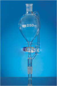 Borosilicate Glass Pressure Equalising Funnels, Pear Shape