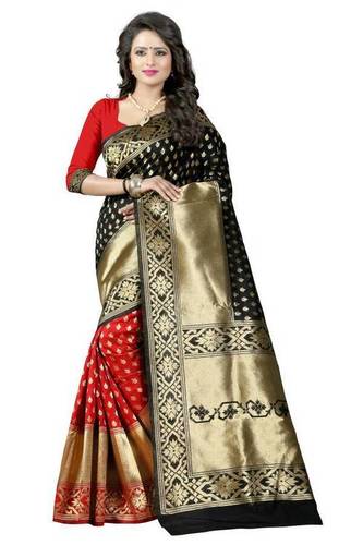 Cotton Silk Black Saree