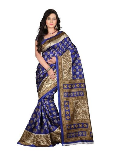 Blue Bhagalpuri Saree