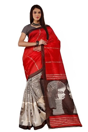 Red Designer Cotton Saree