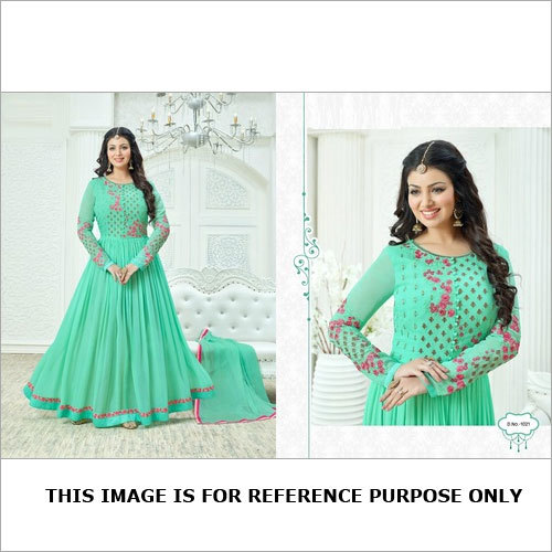 Green Designer Anarkali Suit Online
