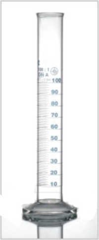 Borosilicate Glass Measuring Cylinders, With Spout & Round Base Class A Din 12680, With Lot Certificate