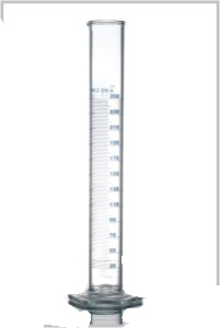 Measuring Cylinders - Borosilicate Glass, 10-2000 ml with Spout & Hexagonal Base | Transparent, Class A DIN 12680, With LOT Certificate
