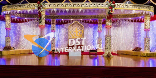 Latest Beautiful Crystal Mandap - Fiberglass Crystal, White, Lightweight, Easy Assembly | Internal Lights, Weatherproof, Elegant Design, Customizable Set