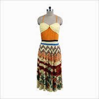 Multicolor Ladies Bustier Dress