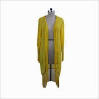 Ladies Jackets - Cotton And Silk Blend, Yellow Color With Intricate Laces And Ribbons | Full Sleeves, Breathable, Washable, Traditional Design