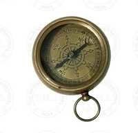 Antique Brass Flat Compass