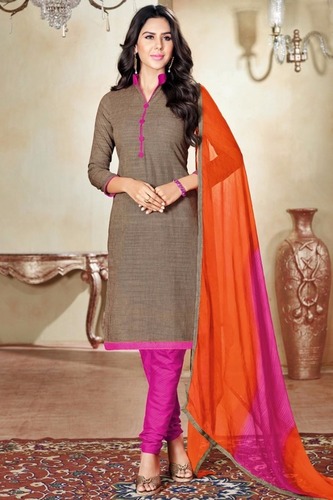 Cotton Brown Designer Wedding Dress - Customized Size, Full Sleeves | Printed Pattern, Washable, Suitable for All Seasons