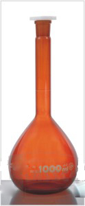 Borosilicate Glass Volumetric Flask Amber