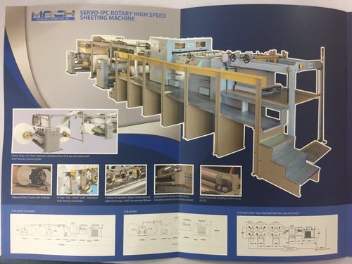 Sheeting Machines Single Fly & Synchro Fly - Steel, 56-80mm Web Width, 300-325m/min Speed, 40-1000gsm Knife Load, Auto Tension, Precise Cutting, Advanced IPC Controls