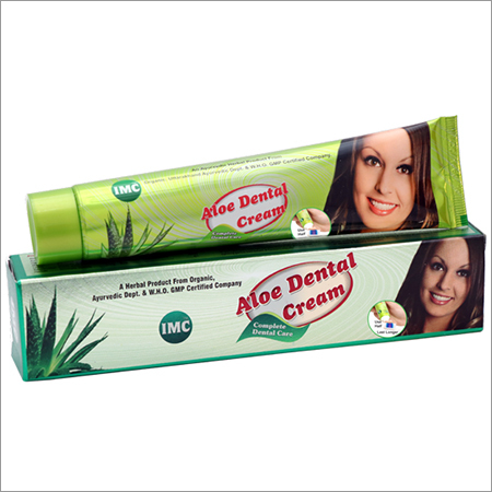 Aloe Dental Cream - 50 Gram, White | Anti-Septic, Provides Soothing Effect, Strengthens Gums, Whitens Teeth, Removes Bad Breath