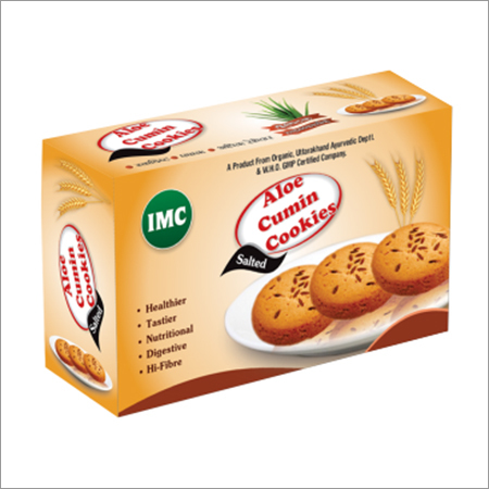 Aloe Cumin Cookies - Whole Wheat Flour, Skimmed Milk Powder, Crispy Texture | Low-Carb, Round Shape, Salty Flavor, Rejuvenating Nourishment