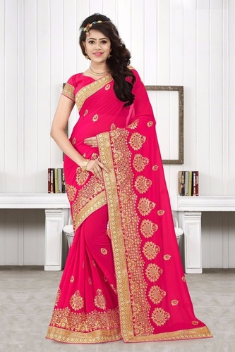 Cotton Silk Pink Saree