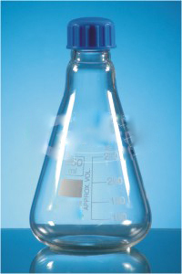 Borosilicate Glass Flasks Conical With Ptfe Liner Screw Cap