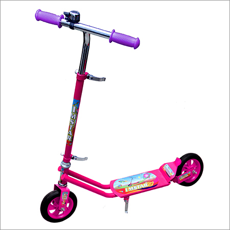 I Mstar Genius Pink Plastic Kids Kick Scooter - Plastic, 600-700 mm, Pink | Easy Steering, Stable Ride, Durable Frame, Lightweight, Safe Braking