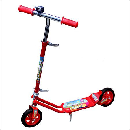 I Mstar Genius Red Plastic Kids Kick Scooter - Plastic, Metal, 70-80 cm Handlebar, 120 mm Wheels | Easy Ride, Durable, Kids Fun