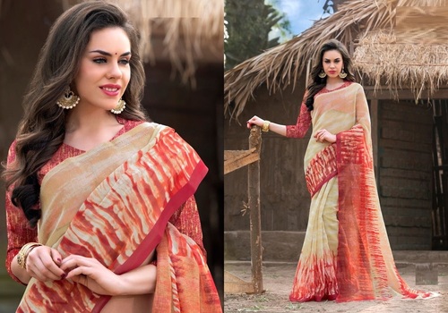 Orrange Georgette Saree