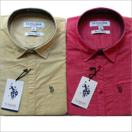 Branded Shirts - Cotton, M-L-XL, Beige & Red | Button Closure, Comfortable, Stylish, Durable Stitching