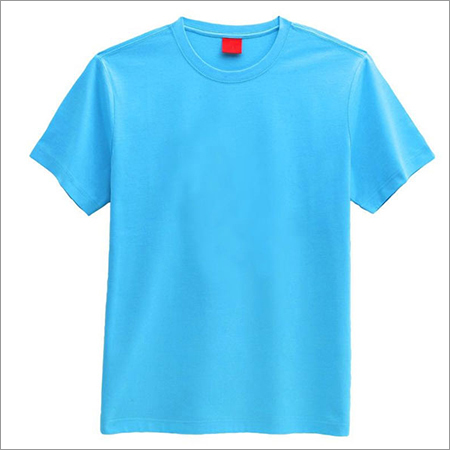 Round Neck T-shirts - Polyester, Various Sizes, Light Blue | Soft Fabric, Stylish, Comfortable, Durable, Fade Resistant, Shrink Resistant