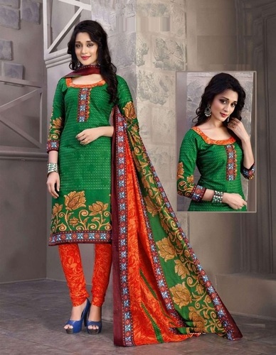 Green Printed Ladies Suits