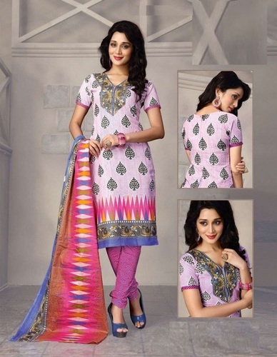 Designer Wedding Dress - Cotton Blend, Customized Size, Elegant Pink with Printed Pattern | Full Sleeves, Washable, Suitable for All Seasons