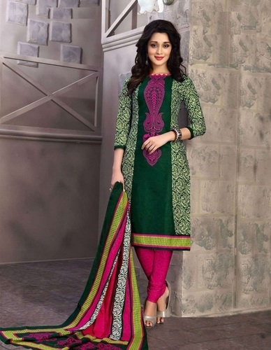 Designer Wedding Dress - Cotton Fabric, Customized Size, Elegant Green Color, Full Sleeve Style with Beautiful Printed Pattern | Perfect for Rainy, Spring, Summer, and Winter Seasons
