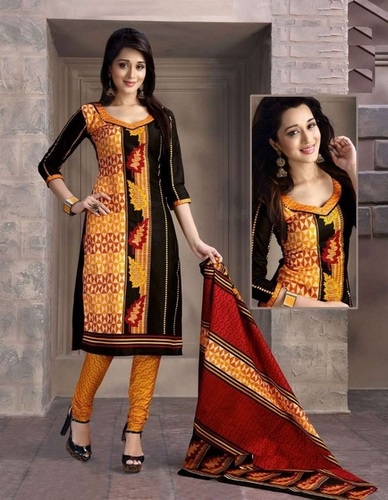 Yeloow Ladies Cotton Suit