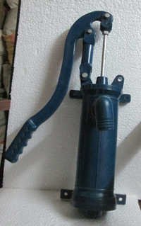 Plastic Hand Pump - Plastic, Blue | Durable Plastic, Easy To Use, High Quality, Submersible Use, Lever Handle, Surface Mounting
