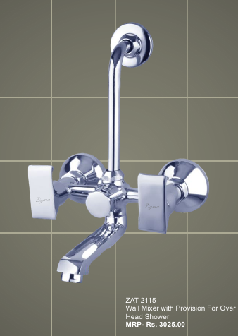 Zat Wall Mixer With Provision For Overhead Shower